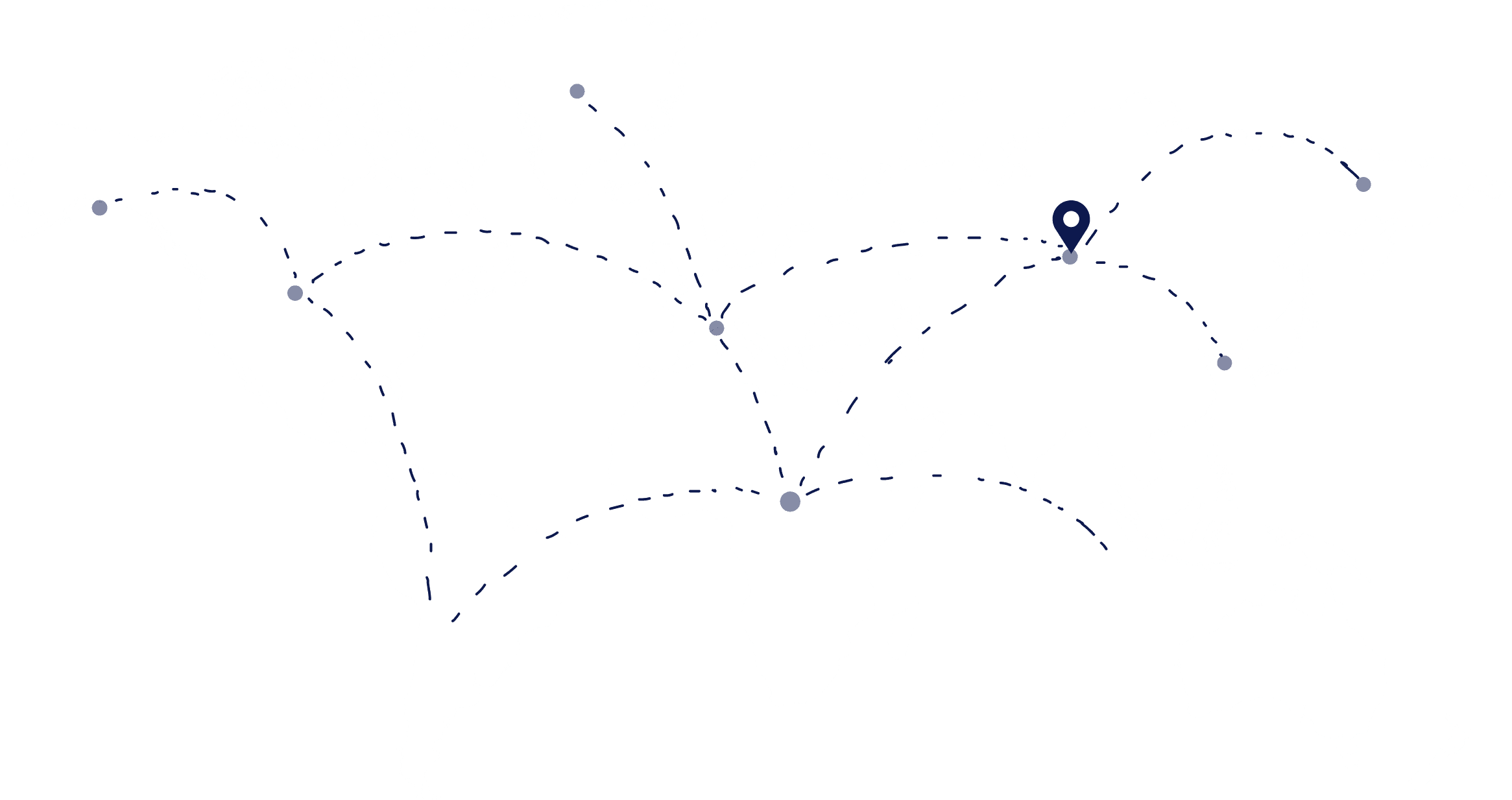 World map with connected cities